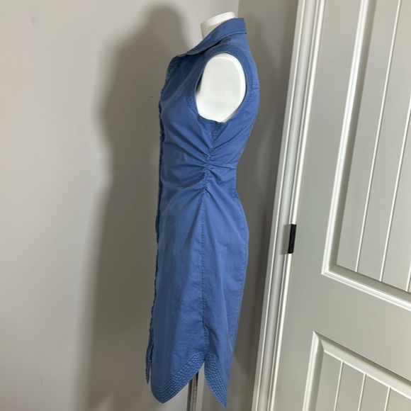 Anthropologie Pilcro Collared Shirt Dress Denim Medium Blue Sz 6 - Picture 7 of 16